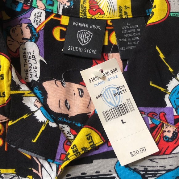 Men’s action comics Superman Hawaiian shirt - Picture 2 of 4